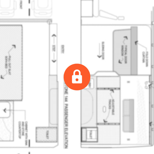 Full 144" Sprinter Camper Van Floor Plan Layout: Downloadable PDF - VanAccessories.com